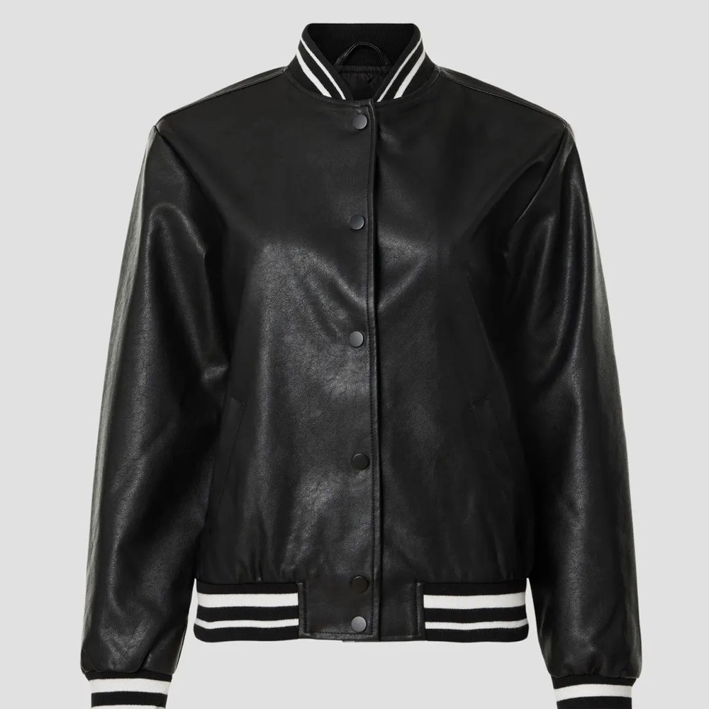 Slate & Willow Rent the Runway Varsity Faux Leather Jacket